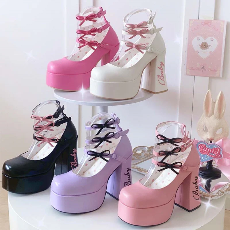 Sweet mid-heel lace-up shoes   HA1565 - Image 6