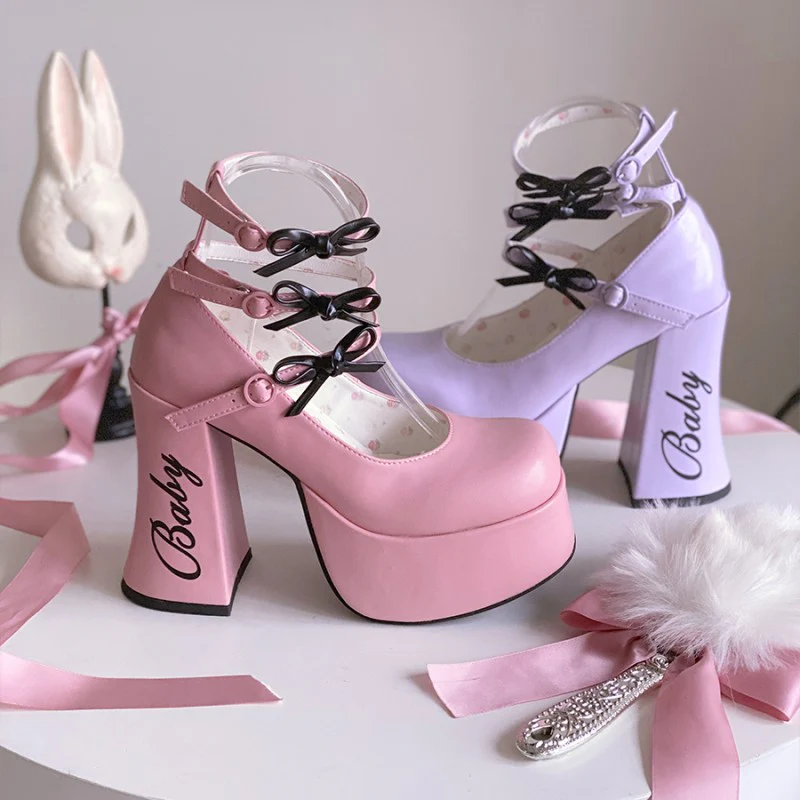 Sweet mid-heel lace-up shoes   HA1565 - Image 8