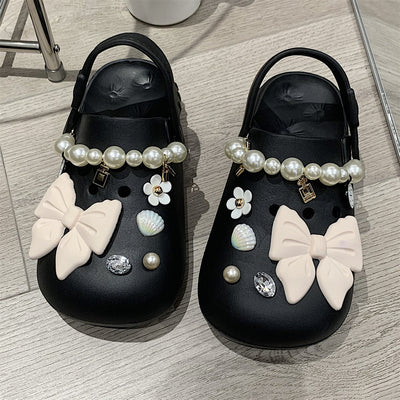 Sweet Pearl Bow Beach Slippers    HA0837 - Image 3