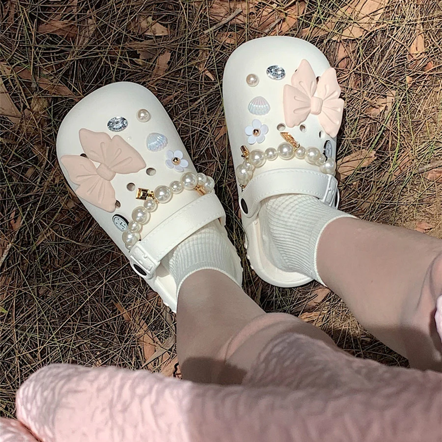 Sweet Pearl Bow Beach Slippers    HA0837 - Image 4