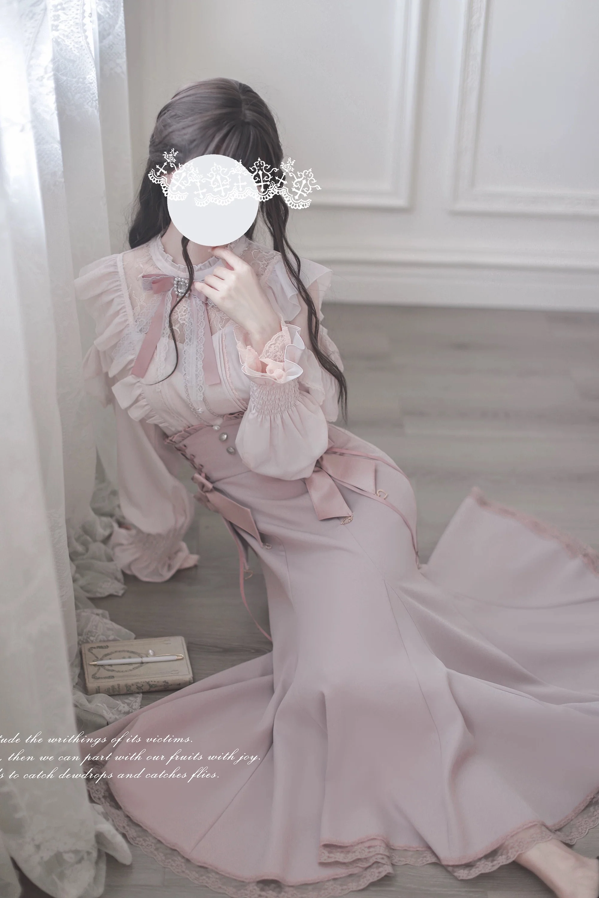 Sweet Pink and White Bow Set HA29744 - Image 5