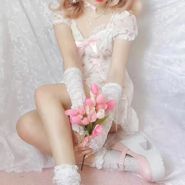 Sweet Pink Floral Dress HA0486 - Image 4