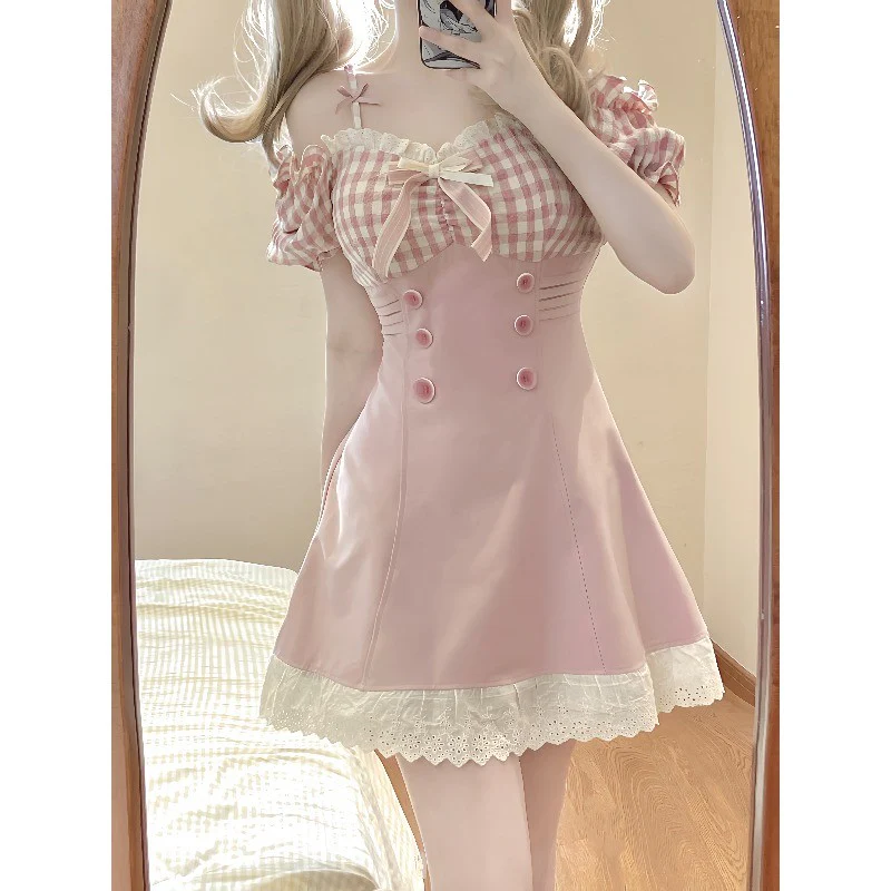 Sweet Pink One Shoulder Dress   HA1889 - Image 2