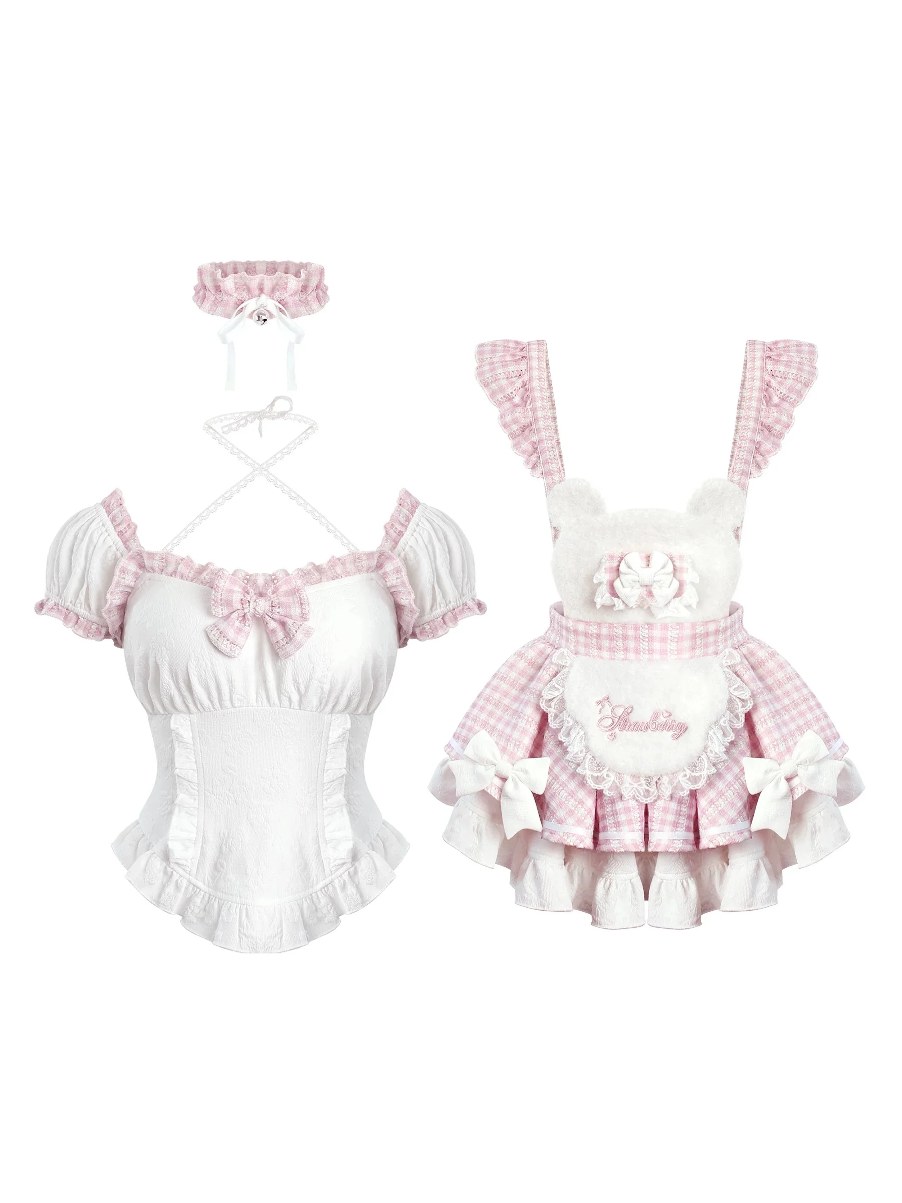 Sweet Pink Plaid Set HA29720 - Image 4
