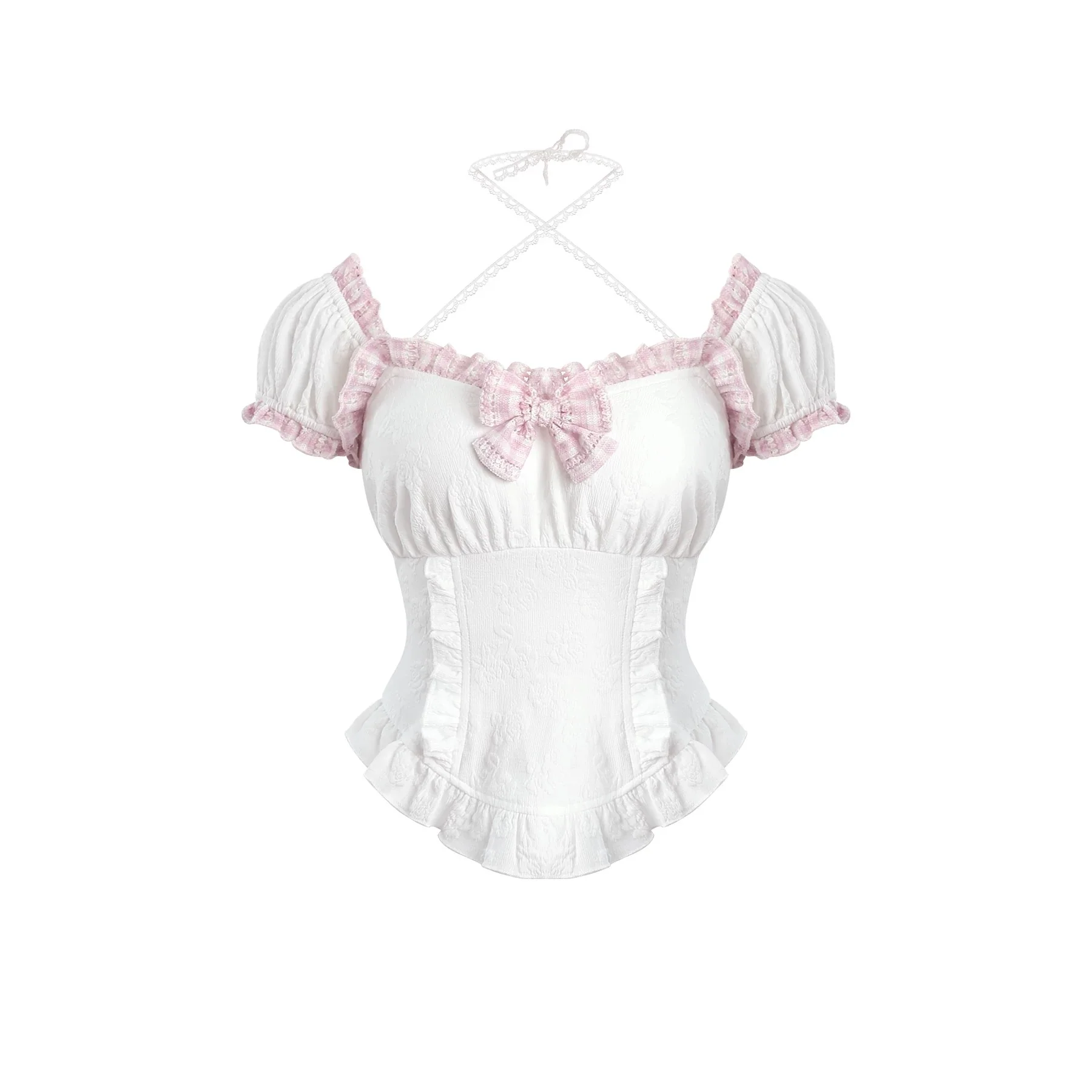 Sweet Pink Plaid Set HA29720 - Image 5