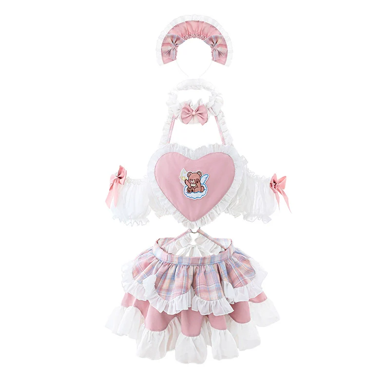 Sweet Plaid Halter Suspender Set   HA2154 - Image 7