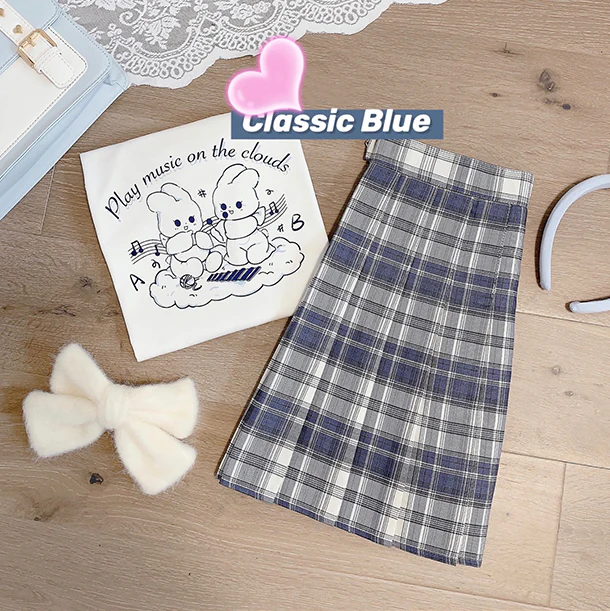 Sweet Plaid Pleated Skirt   HA0501 - Image 12