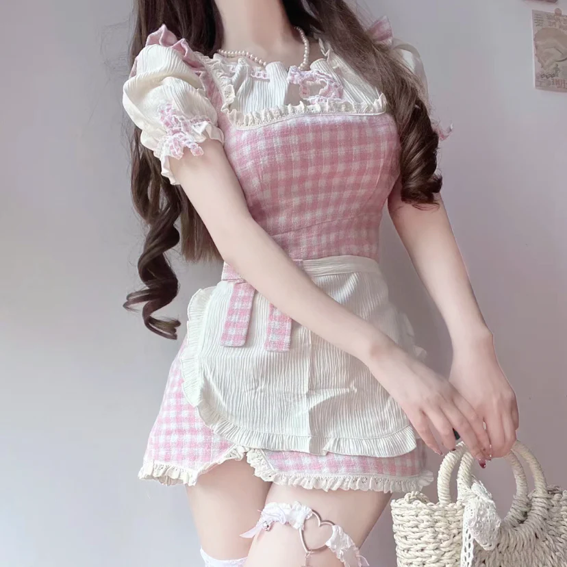 Sweet Plaid Sling Dress HA1945 - Image 2