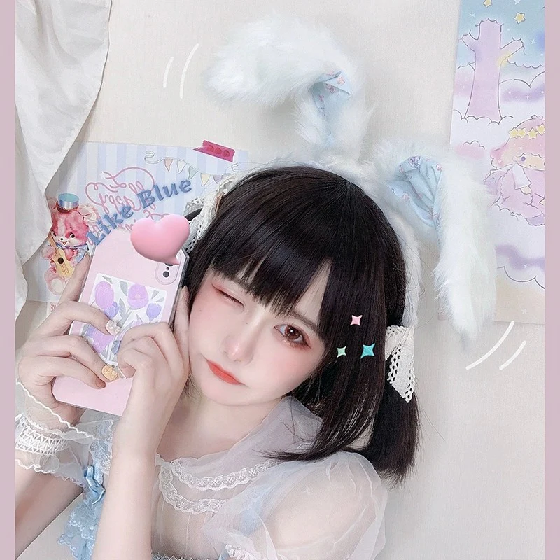 Sweet Plush Showa Rabbit Ear Headband HA2003 - Image 2