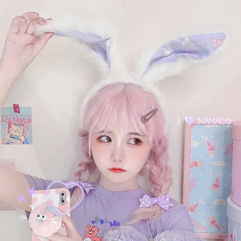Sweet Plush Showa Rabbit Ear Headband HA2003 - Image 3