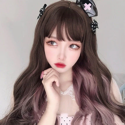 Sweet Qi bangs curly hair HA0249 - Image 3