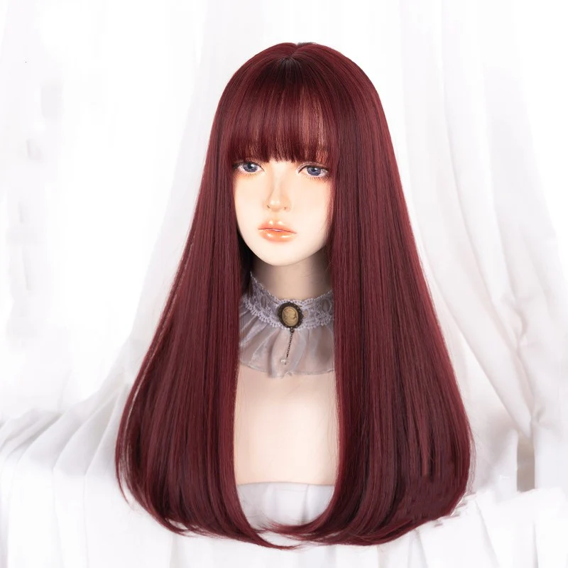 Sweet Red Long Straight Wig   HA1239 - Image 2