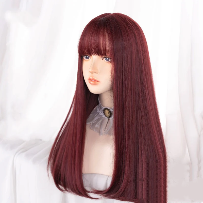 Sweet Red Long Straight Wig   HA1239 - Image 4