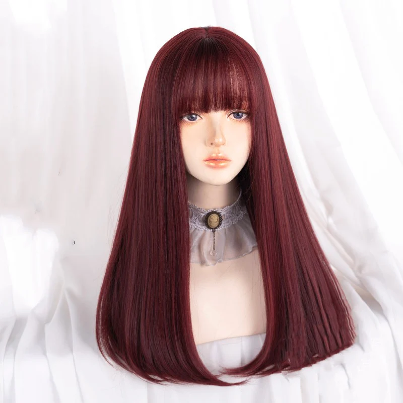Sweet Red Long Straight Wig   HA1239 - Image 5