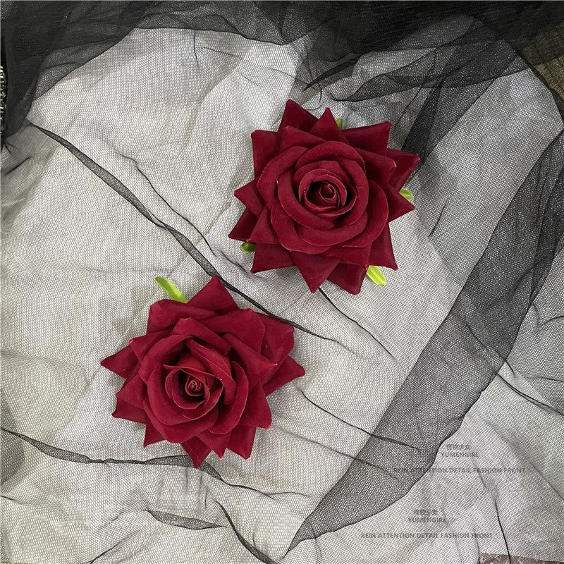 Sweet red rose hair clip   HA1412 - Image 2