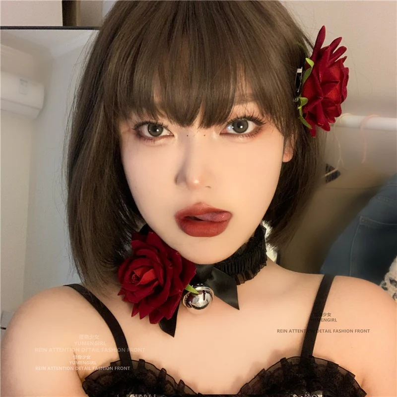 Sweet red rose hair clip   HA1412 - Image 3