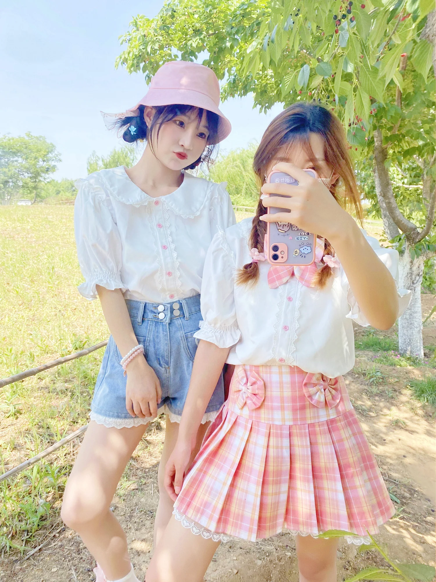 Sweet Short Sleeve White Shirt HA0855 - Image 3