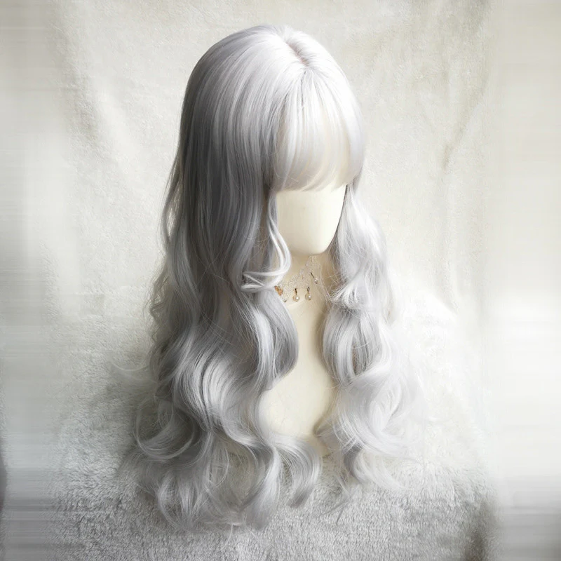 Silver Big Wavy Long Curly Hair   HA0681 - Image 5