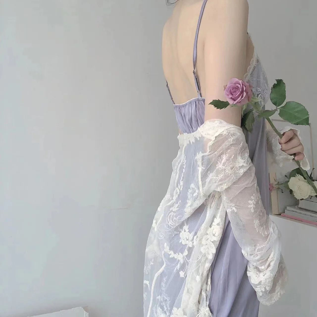 Purple slip dress HA0380 - Image 4