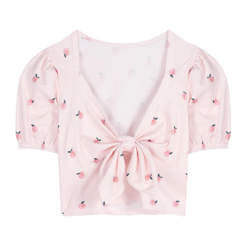 Sweet Spice Bow Short Sleeve T-Shirt  HA0840 - Image 2
