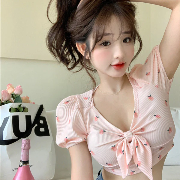 Sweet Spice Bow Short Sleeve T-Shirt  HA0840 - Image 5