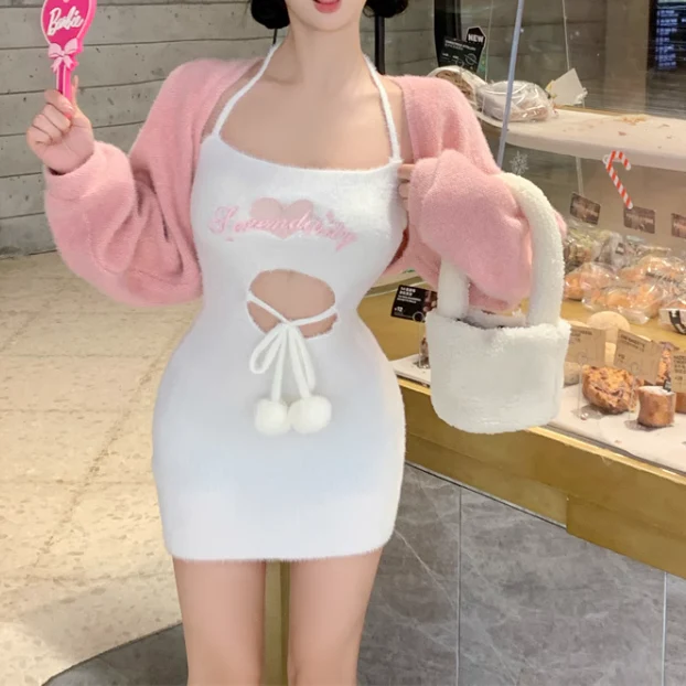 Sweet suspender dress suit HA2298 - Image 2