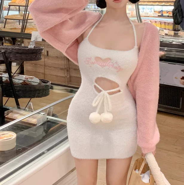 Sweet suspender dress suit HA2298 - Image 3