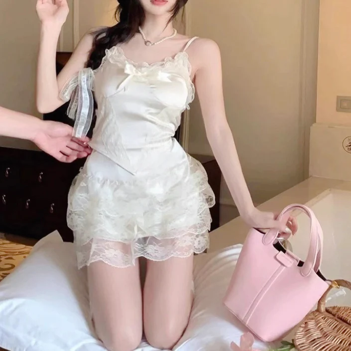 Sweet suspender skirt two piece set  HA2004 - Image 2