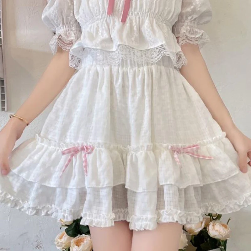 Sweet White Cake Skirt A-Line Skirt  HA0642 - Image 2