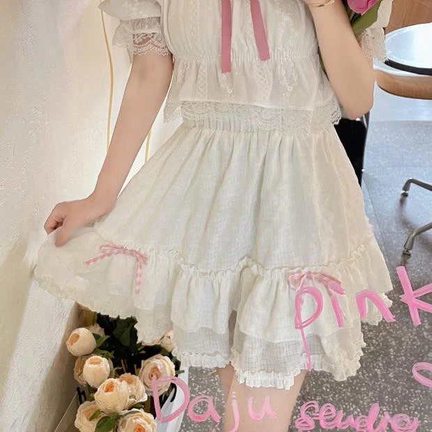 Sweet White Cake Skirt A-Line Skirt  HA0642 - Image 3