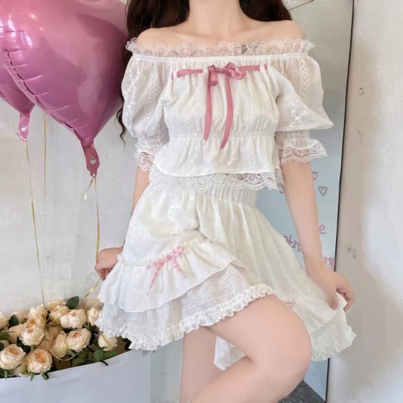 Sweet White Cake Skirt A-Line Skirt  HA0642 - Image 5