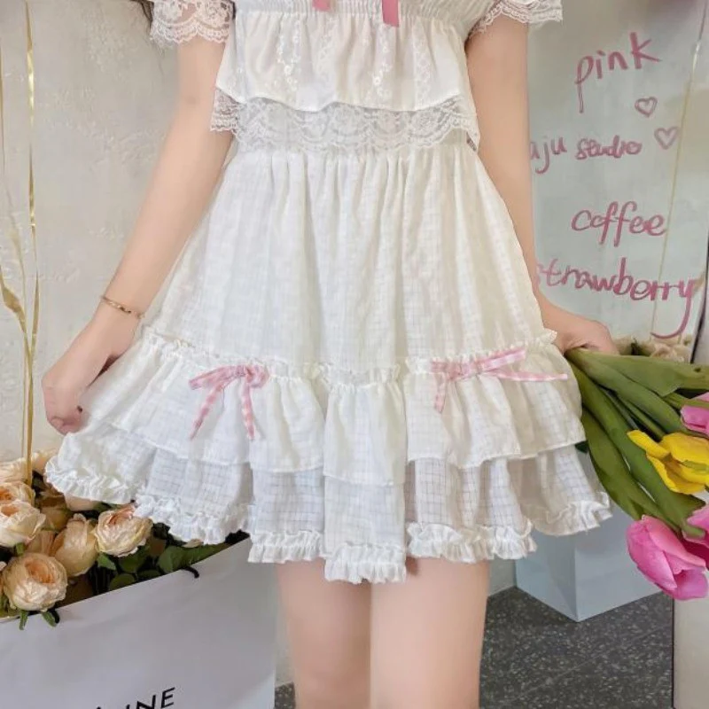 Sweet White Cake Skirt A-Line Skirt  HA0642 - Image 6