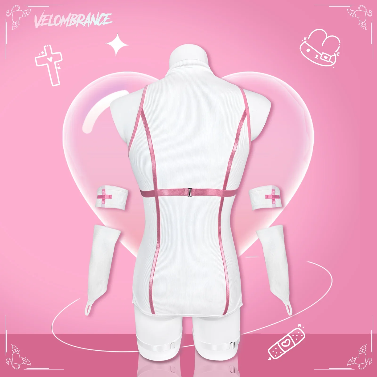 Pre-sale Sweetheart Bunny Nurse Dress (8-Piece Set) AS49 - Image 5