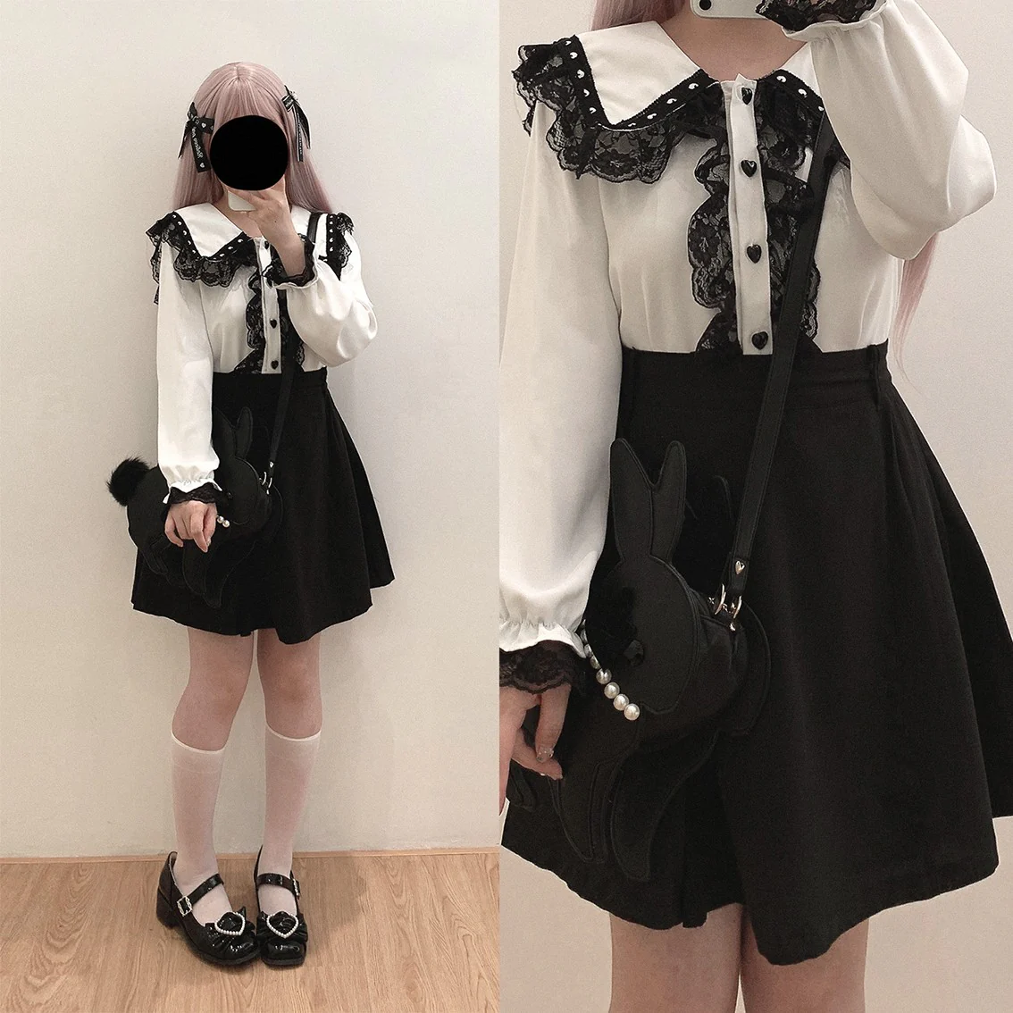 Sweetheart Knot Lace Shirt   HA1270 - Image 3