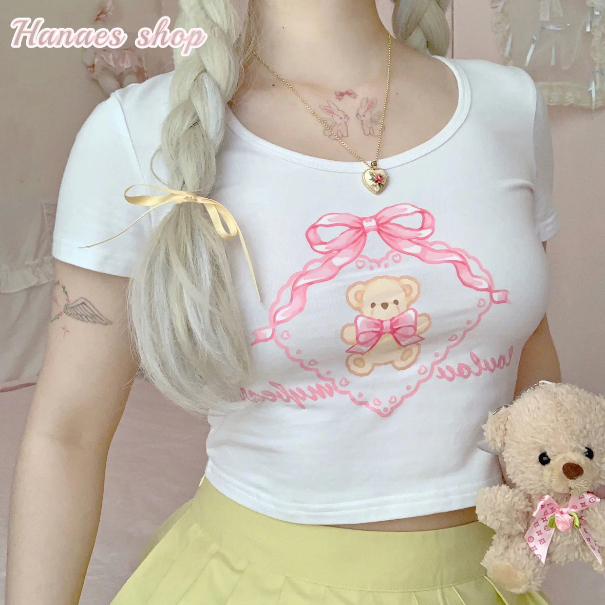 Sweetheart u-neck slim fit T-shirt   HA2094 - Image 3