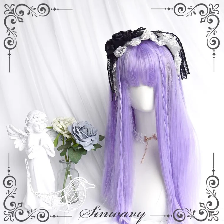 Taro Purple Smooth Long Straight Hair HA0247 - Image 3