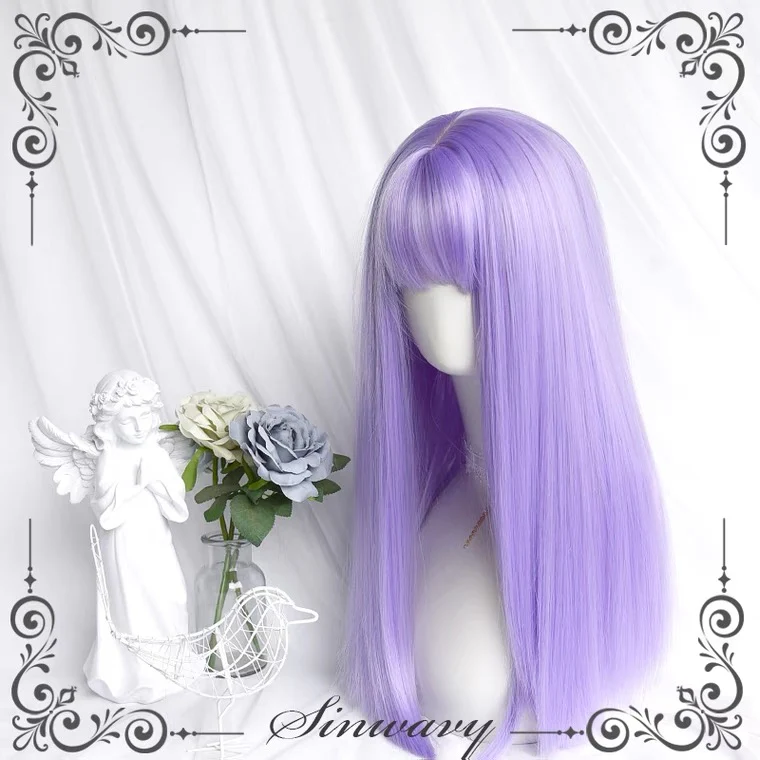 Taro Purple Smooth Long Straight Hair HA0247 - Image 4