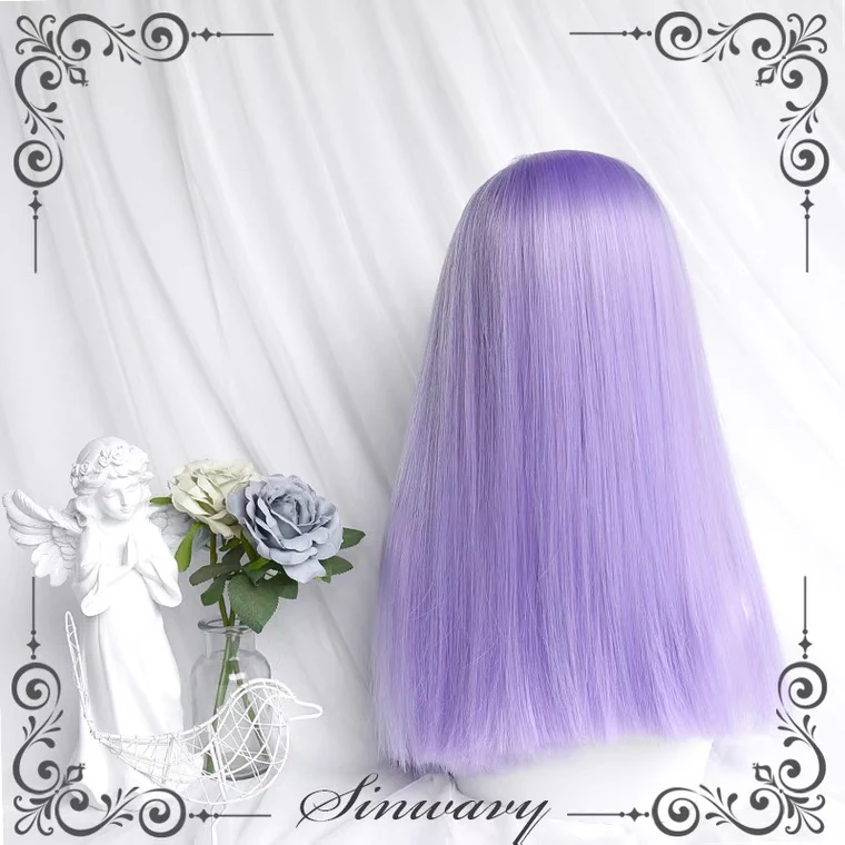 Taro Purple Smooth Long Straight Hair HA0247 - Image 5