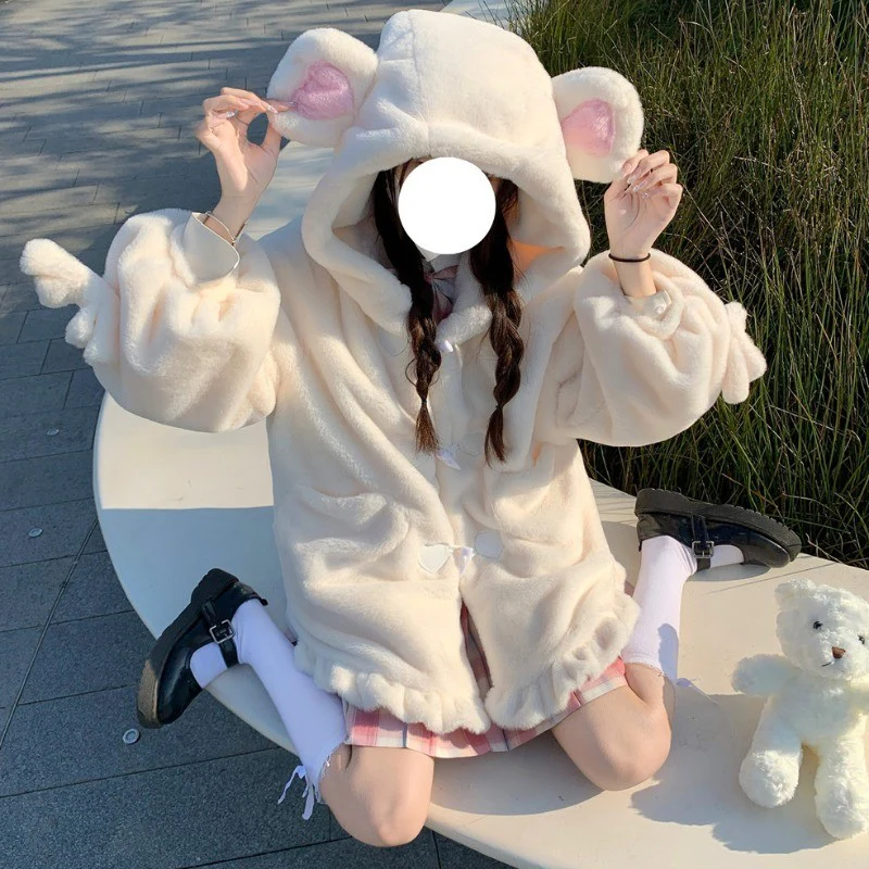 Thick fleece plush coat   HA1269 - Image 3