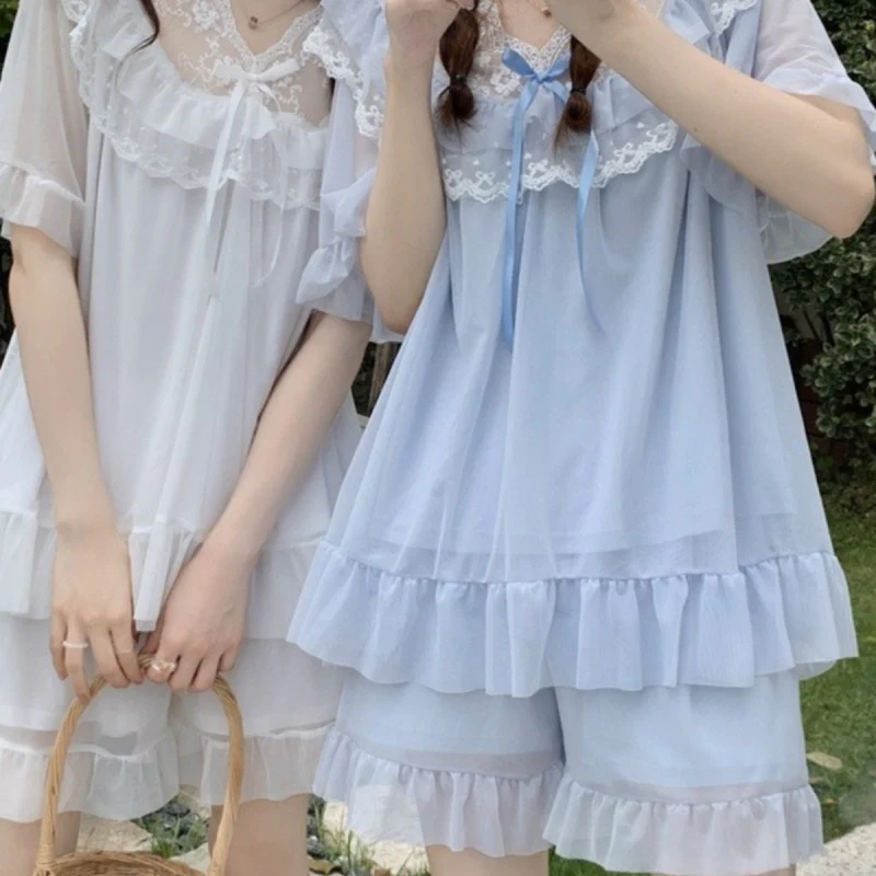 Thin Short Sleeve Shorts Homewear HA1756