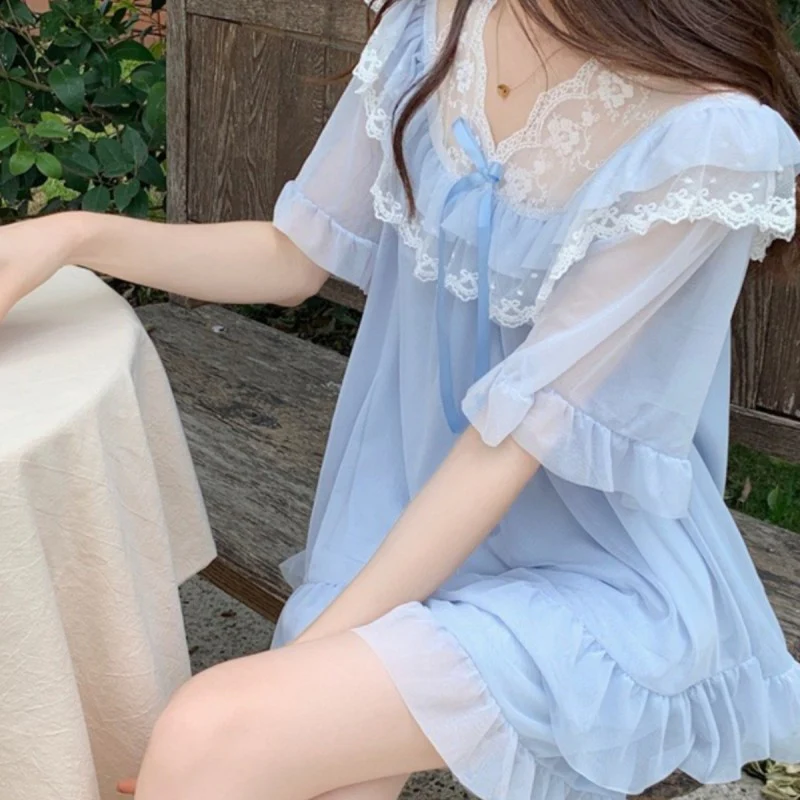 Thin Short Sleeve Shorts Homewear HA1756 - Image 4