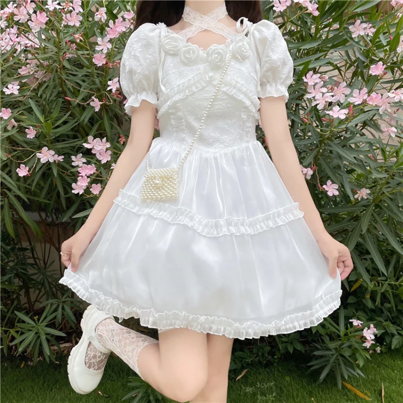 White Lace dress HA0957 - Image 2