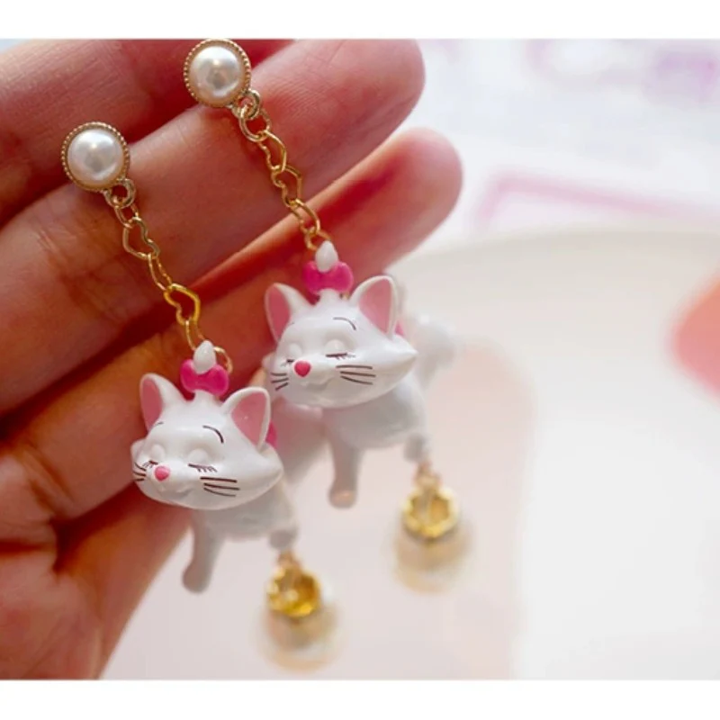 Tsundere Mary cat bow stud ear clip HA1973 - Image 4