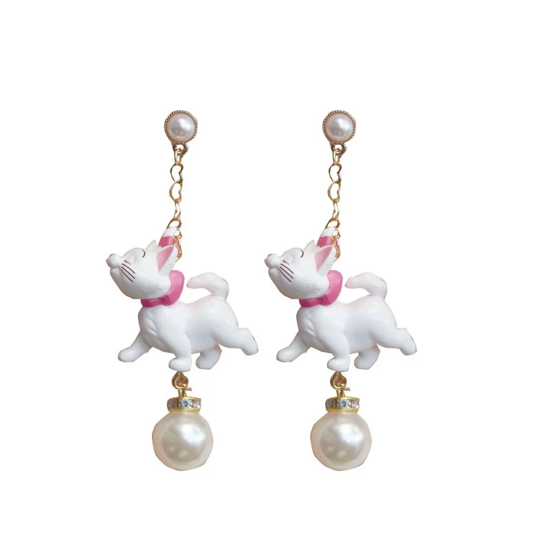 Tsundere Mary cat bow stud ear clip HA1973 - Image 5