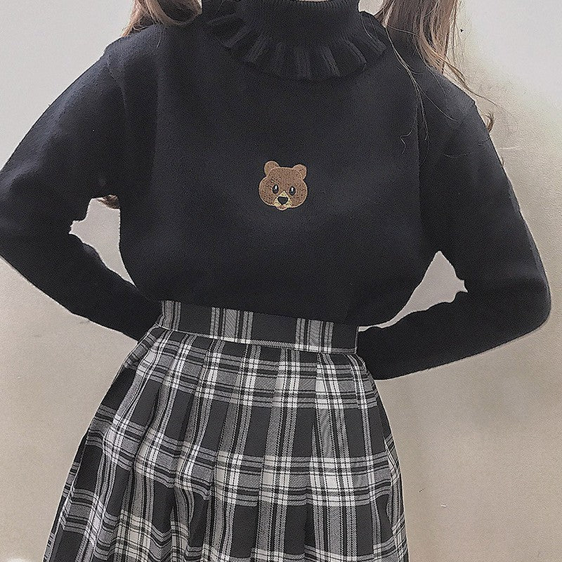 Turtleneck knitted bottoming shirt   HA1497 - Image 3