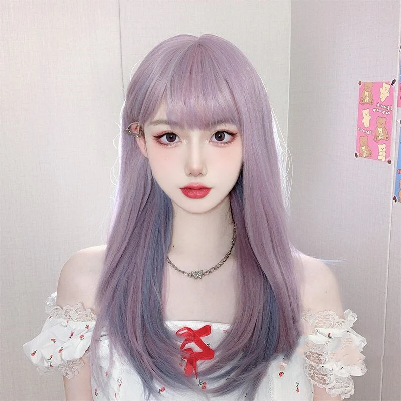 Unicorn Purple Gradient Lolita Wig   HA1137 - Image 3