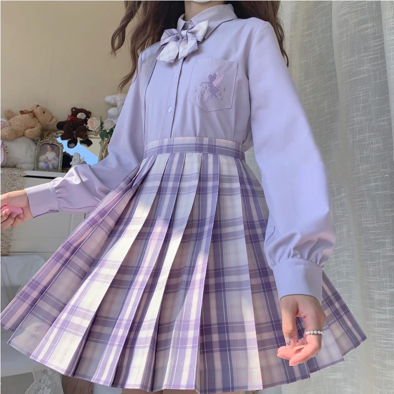 Uniform plaid skirt HA1502 - Image 3