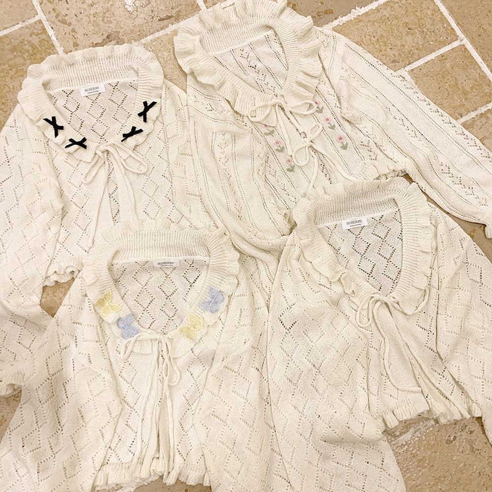 Versatile Cream Knit Cardigan   HA0558 - Image 5