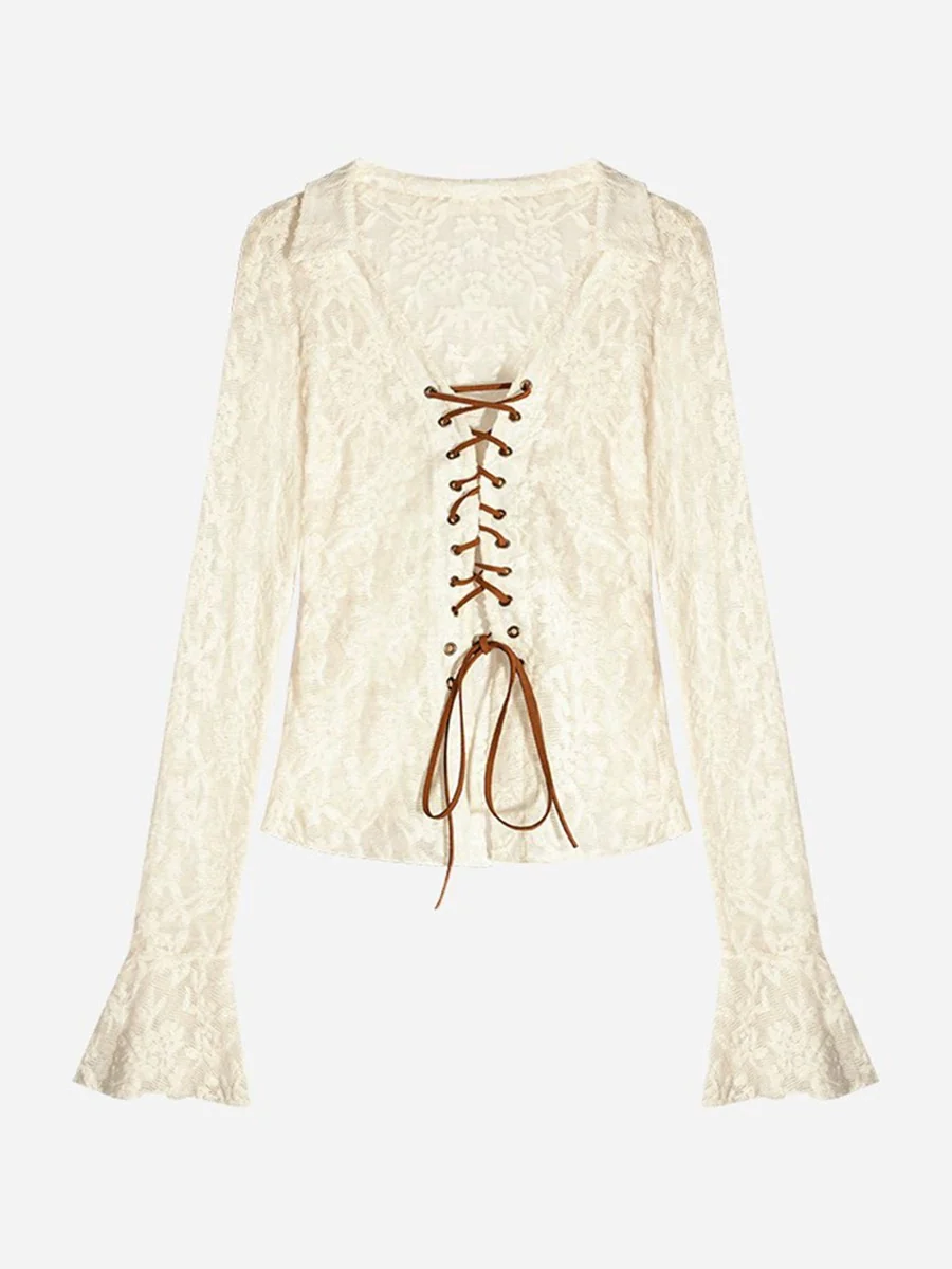 Vintage Lace Blouse HA29704 - Image 9