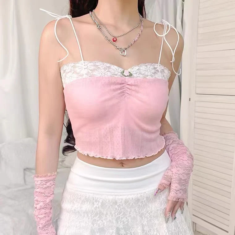 Vintage Lace Pleated Small Sling HA0564